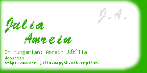 julia amrein business card